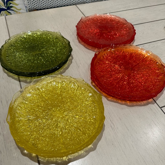 Dining 12 Glass Lettuce Plates Poshmark